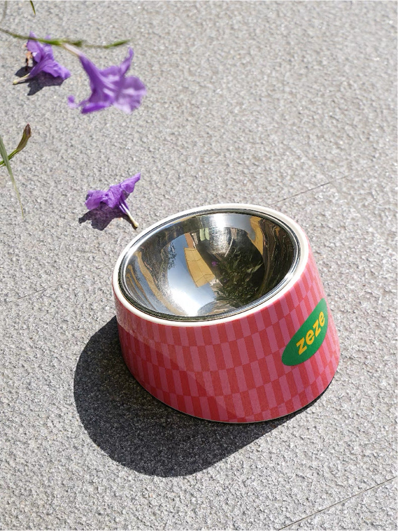 Stainless-steel inner pet bowl