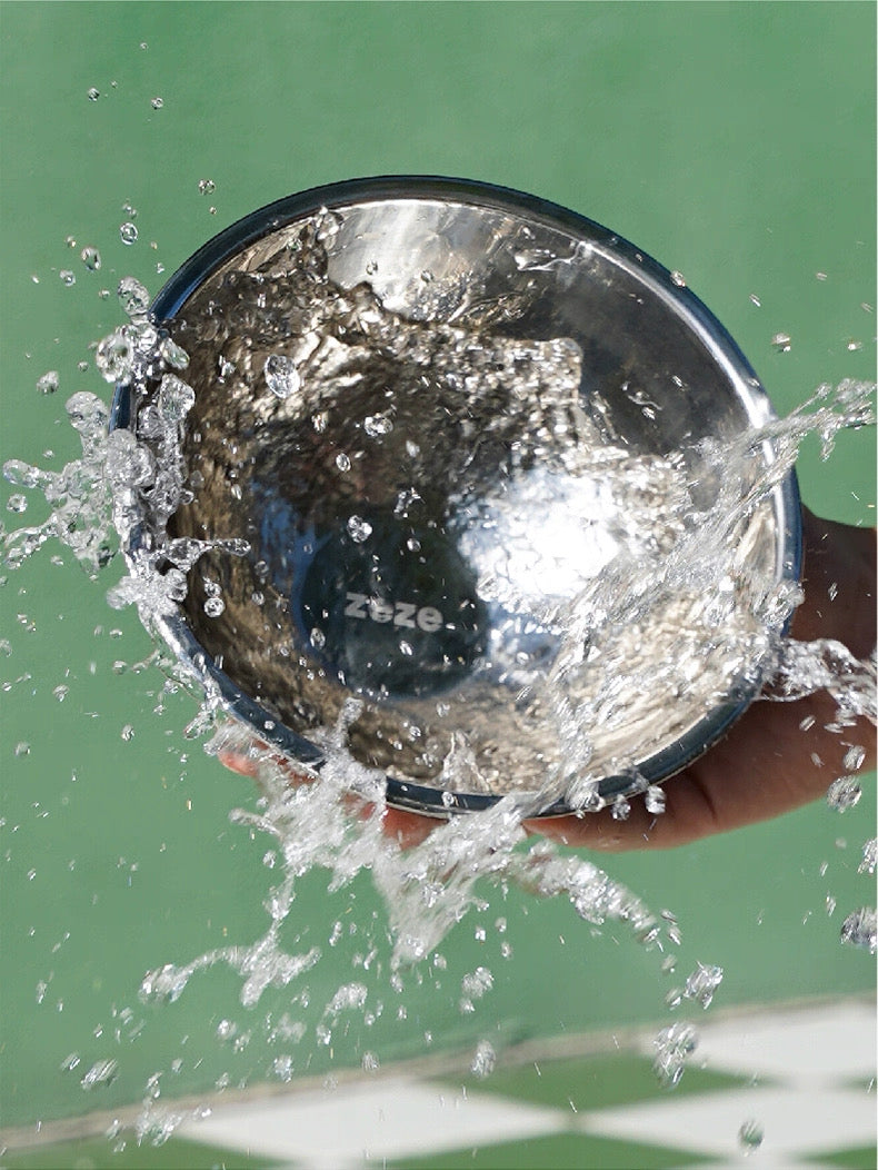 Stainless-steel inner pet bowl